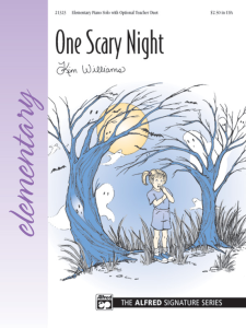 ALFRED ONE Scary Night Elementary Piano Solo Sheet Music By Kim Williams