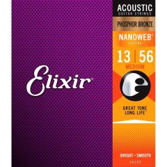 ELIXIR STRINGS 13-56 Phosphor Bronze Coated Guitar Strings
