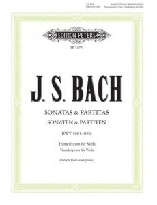 EDITION PETERS BACH Sonatas & Partitas Bwv 1001 - 1006 Transcription For Viola