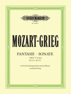 EDITION PETERS MOZART-GRIEG Fantasia & Sonata In C Minor K475/457 With 2nd Piano Part