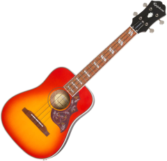 EPIPHONE BY GIBSON HUMMINGBIRD Inspired Tenor Ukulele Faded Cherry