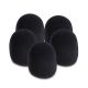 ONSTAGE ASWS58B5 Foam Windscreen - 5 X Black Pack