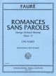 INTERNATIONAL MUSIC GABRIEL Faure Song Without Words For Piano