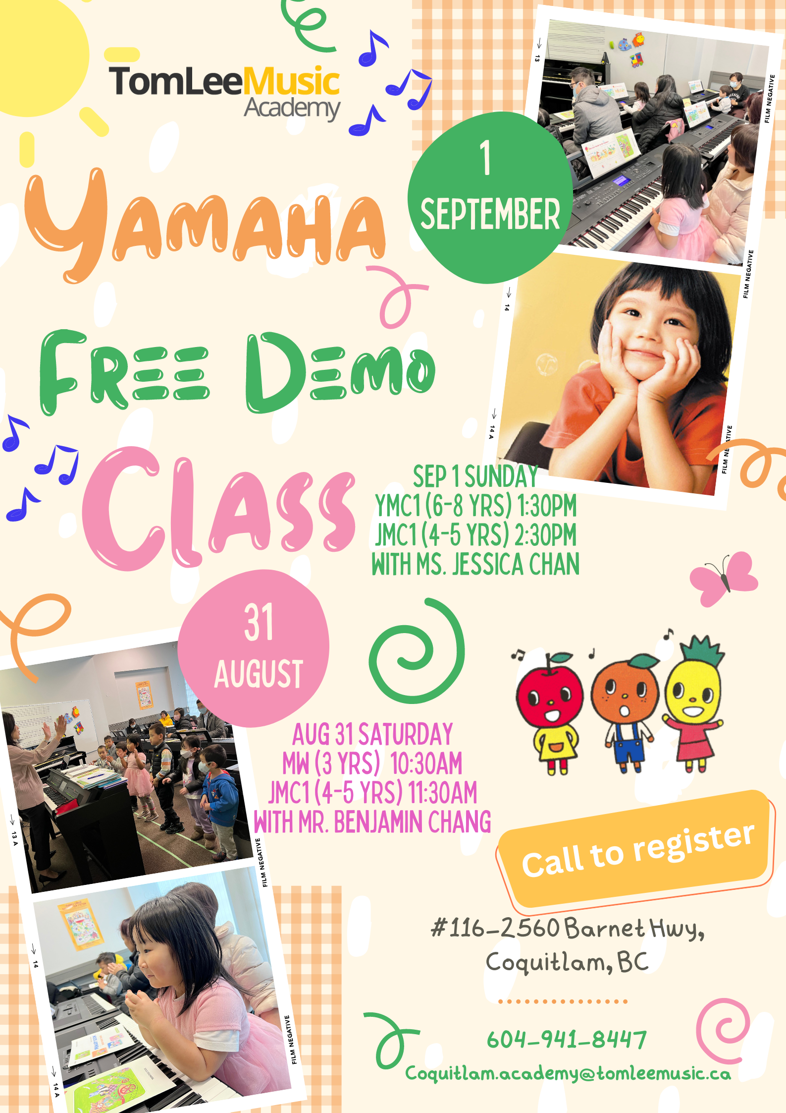 Yamaha Music Free Demo Classes