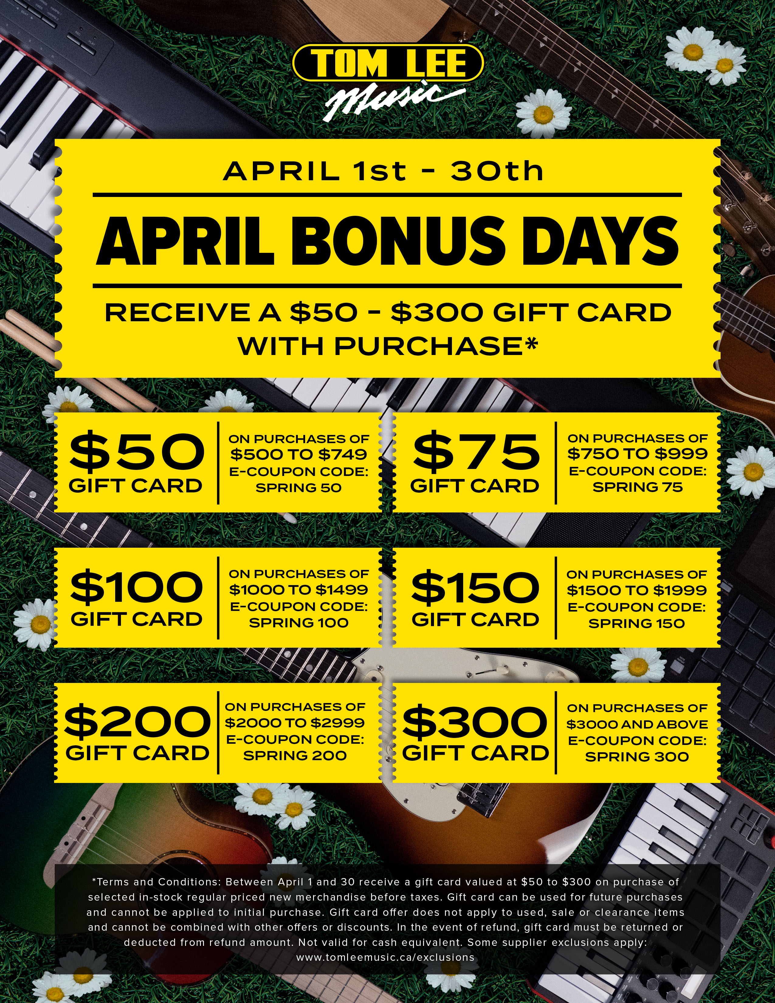 April Bonus Days